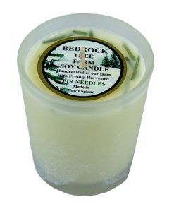 Fir Needle Natural Soy Votive Candle by Bedrock Tree Farm