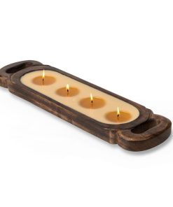 Medium Wood Candle Tray by Himalayan Trading Post