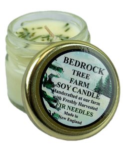 Mason Jar Mini Fir Needle Natural Soy Candle by Bedrock Tree Farm